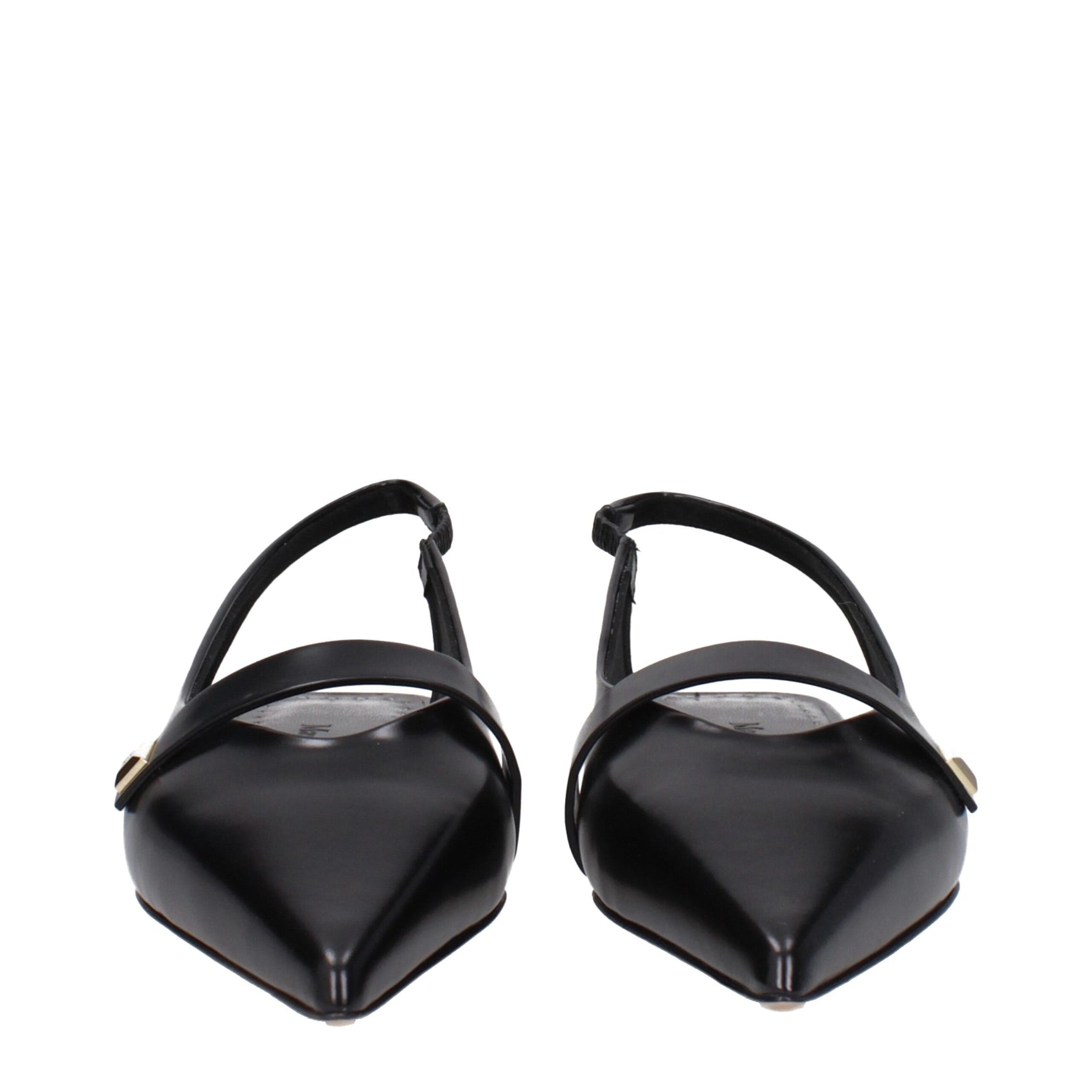 Max Mara Black Leather Ballet Flats