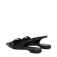 Max Mara Black Leather Ballet Flats