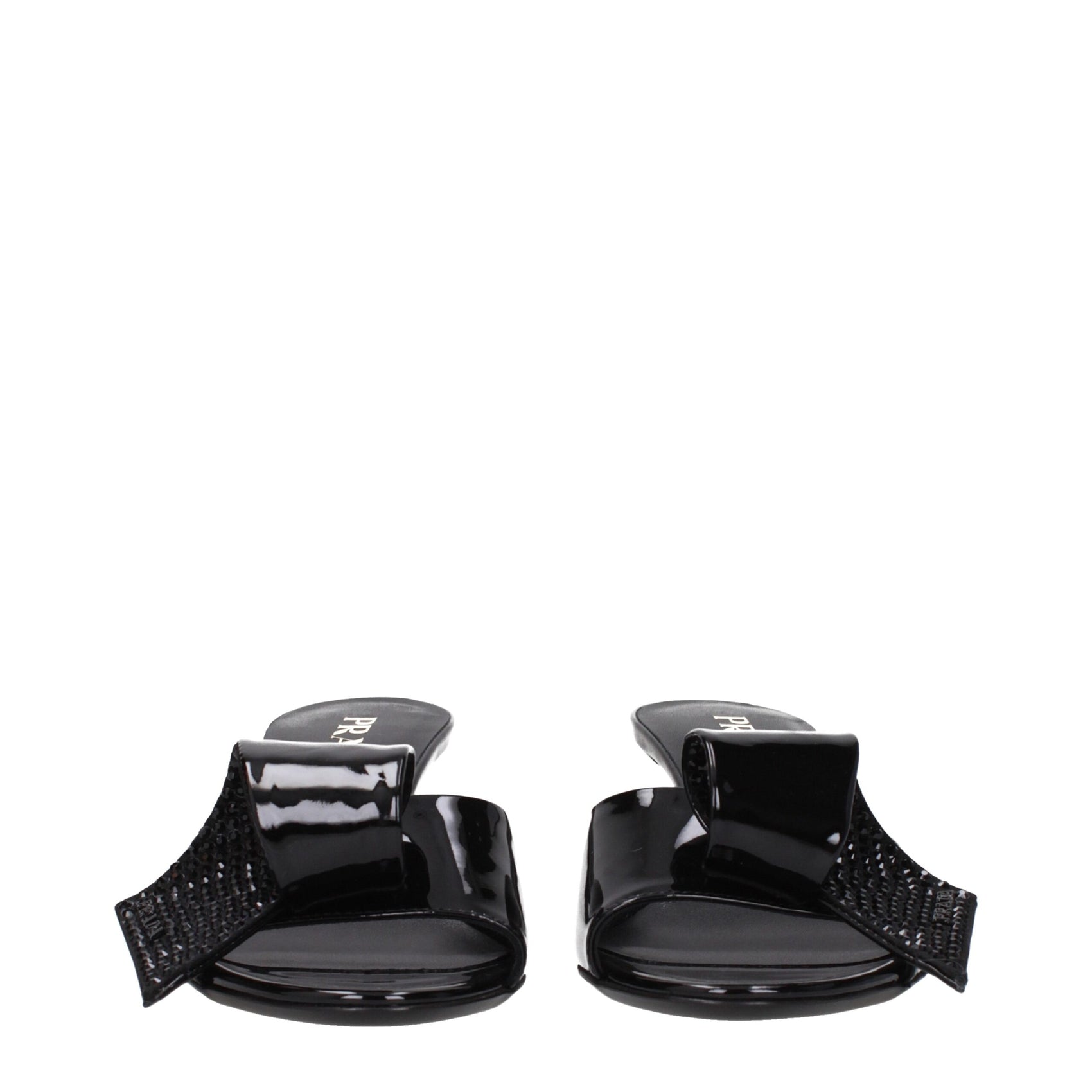 Prada Black Leather Sandals
