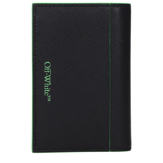 Off-White Black Leather Cardholders