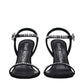 Stuart Weitzman Black Satin Stiletto Heels Sandals