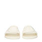 Moncler White Cotton Slippers Sandals