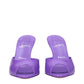 Christian Louboutin Purple Leather Wedges Sandals