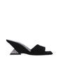 The Attico Black Leather Platforms