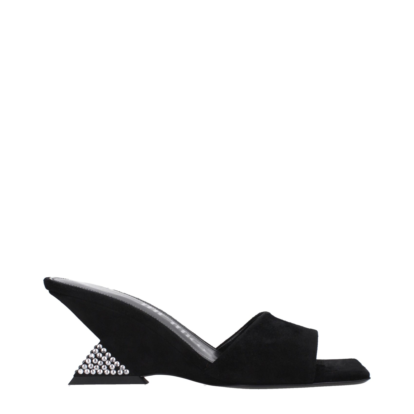 The Attico Black Leather Platforms