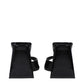 The Attico Black Leather Stiletto Heels Sandals