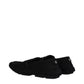 Dolce & Gabbana Black Leather Slip-On Loafers