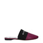 Givenchy Purple Leather Slippers Sandals