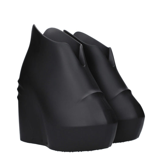 Givenchy Black Cotton Wedges Sandals