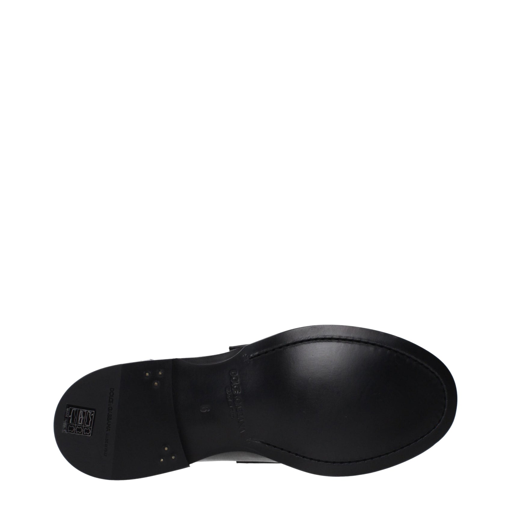 Dolce & Gabbana Black Leather Slip-On Loafers