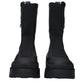 Moncler Black Leather Ankle Boots