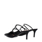 Valentino Garavani Black Leather Flat Sandals