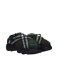 Burberry Green Fabric Slip-On Loafers