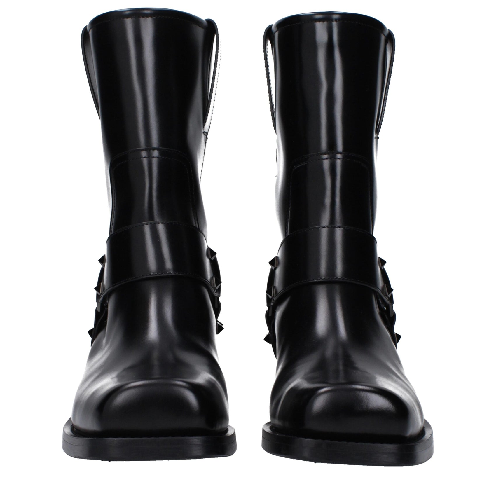 Valentino Garavani Black Leather Ankle Boots
