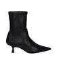 Stuart Weitzman Black Leather Ankle Boots