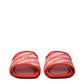Jimmy Choo Orange Fabric Slippers Sandals