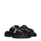 Ganni Black Fabric Slippers Sandals
