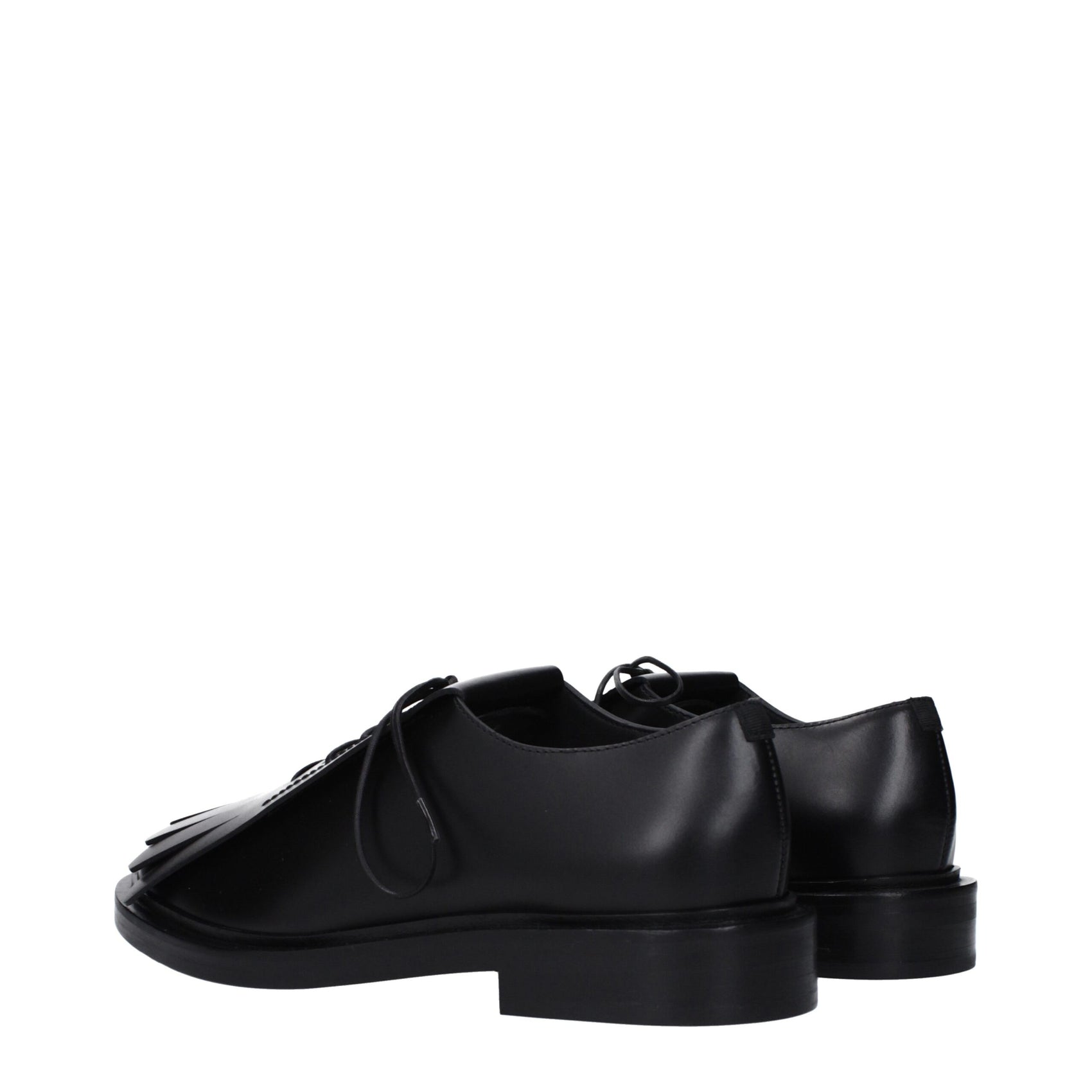 Max Mara Black Leather Oxfords And Derbies
