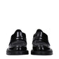 Stuart Weitzman Black Leather Slip-On Loafers
