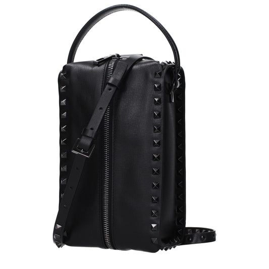 Valentino Garavani Black Leather Clutch Bags