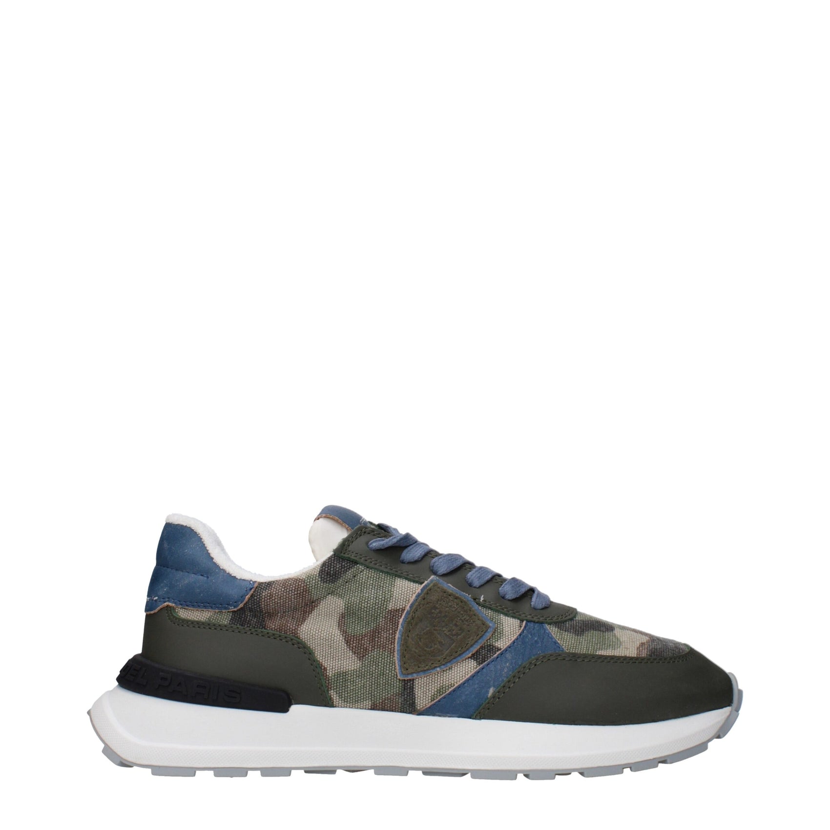 Philippe Model Green Fabric Athletic Sneakers