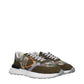 Philippe Model Green Fabric Chunky Sneakers