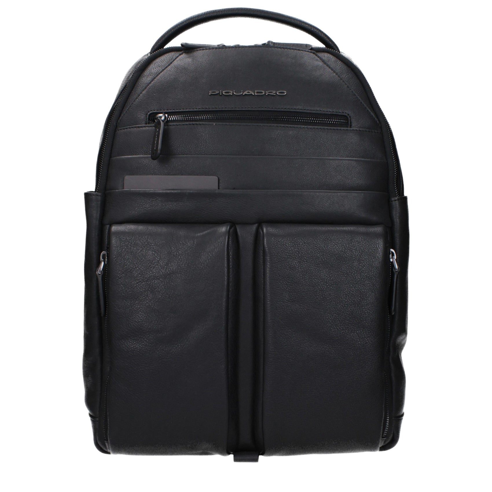 Piquadro Black Leather Backpack