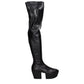 Prada Black Leather Over The Knee
