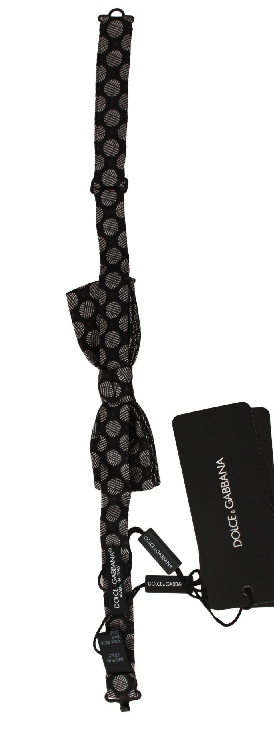 Elegante papillon in seta a pois