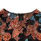 Dolce & Gabbana Multicolor Floral Embroidery Shift Mini Dress