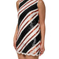 Dolce & Gabbana Multicolor Sequin Embellished Shift Dress