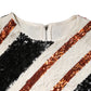 Dolce & Gabbana Multicolor Sequin Embellished Shift Dress