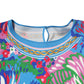 Dolce & Gabbana Multicolor Floral Printed Tunic Blouse Top