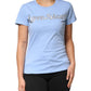 PINKO Blue Love Story Sequined Embellished Short Sleeves T-shirt