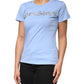 PINKO Blue Love Story Sequined Embellished Short Sleeves T-shirt