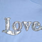 PINKO Blue Love Story Sequined Embellished Short Sleeves T-shirt