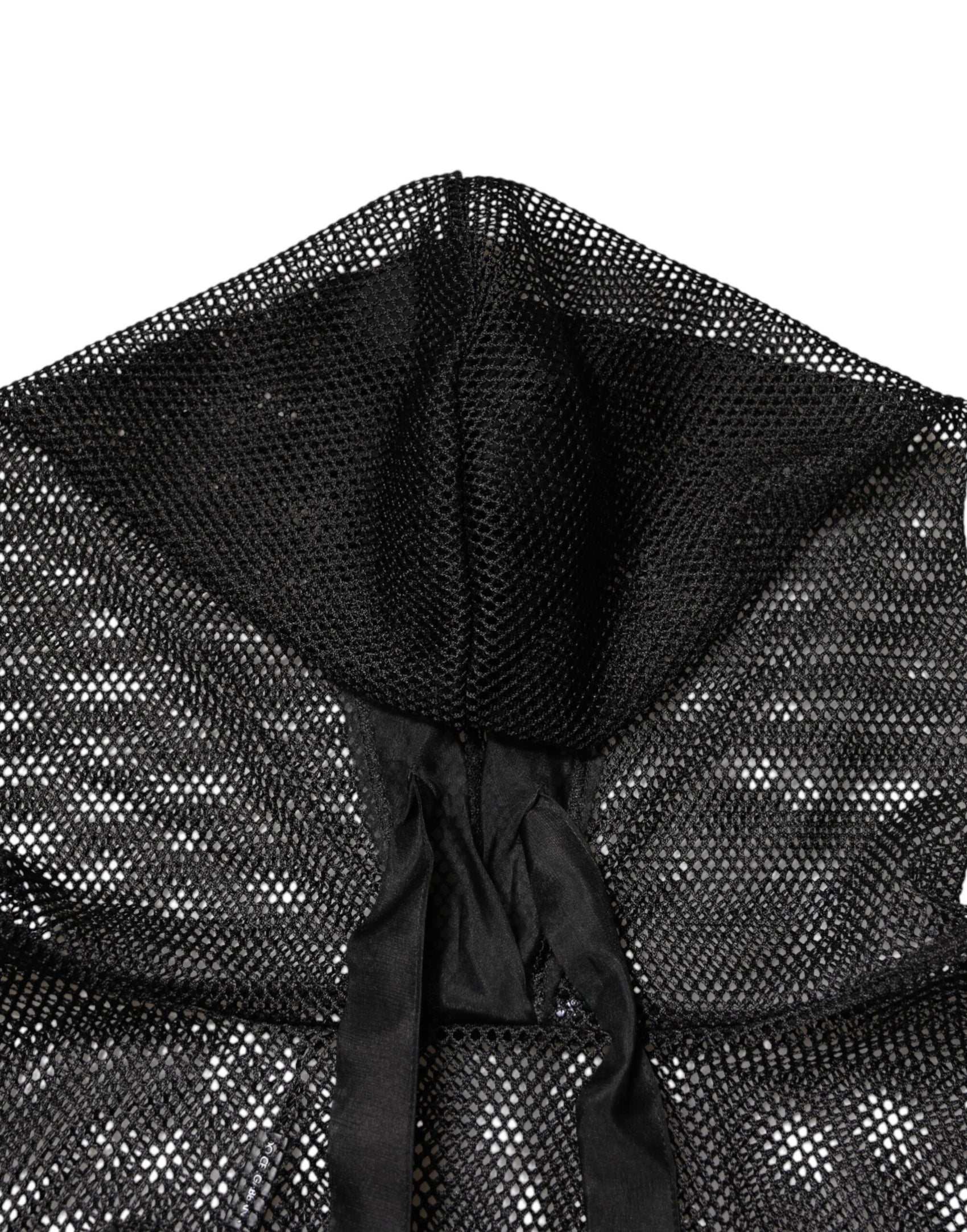 Dolce & Gabbana Black See Through Hooded Pullover Sweater