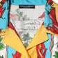 Dolce & Gabbana Multicolor Chili Silk Cropped Blouse Top