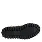 Dolce & Gabbana Black Studded Lace Up Mid Calf Boots Shoes