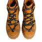 Dolce & Gabbana Orange Lace Up Trekking Ankle Boots Shoes