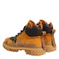 Dolce & Gabbana Orange Lace Up Trekking Ankle Boots Shoes