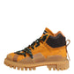 Dolce & Gabbana Orange Lace Up Trekking Ankle Boots Shoes