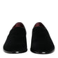 Dolce & Gabbana Black Velvet Loafers Formal Men Dress Shoes