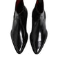 Dolce & Gabbana Black Leather MILLENIALS Mid Calf Boots Shoes