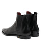 Dolce & Gabbana Black Leather MILLENIALS Mid Calf Boots Shoes