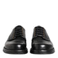 Dolce & Gabbana Black Leather Lace Up Derby Formal Shoes