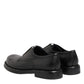 Dolce & Gabbana Black Leather Lace Up Derby Formal Shoes