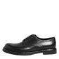 Dolce & Gabbana Black Leather Lace Up Derby Formal Shoes