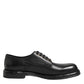 Dolce & Gabbana Black Leather Lace Up Derby Formal Shoes