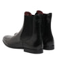 Dolce & Gabbana Black Chelsea Slip On Mid Calf Boots Shoes